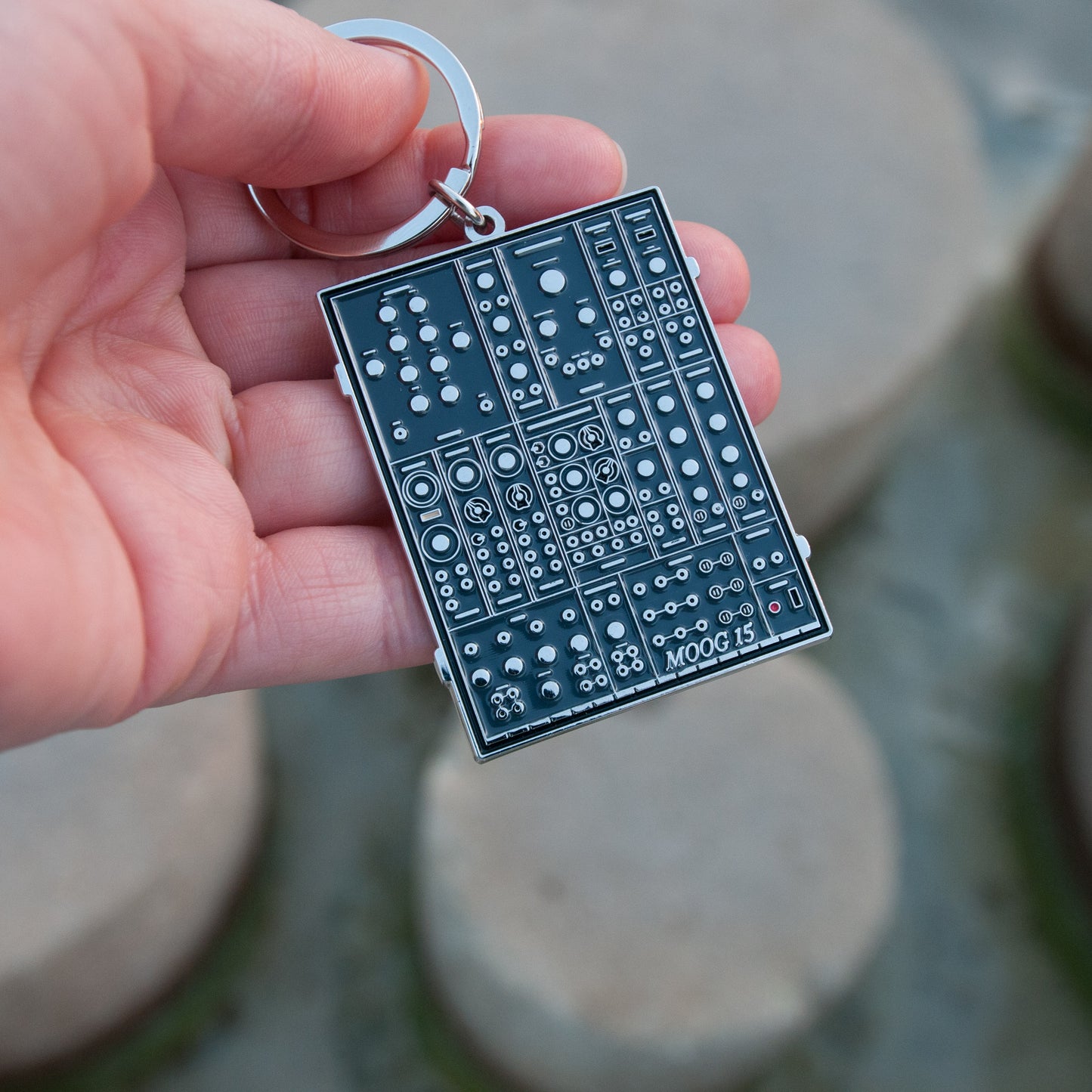 Moog Model 15 Enamel Keyring
