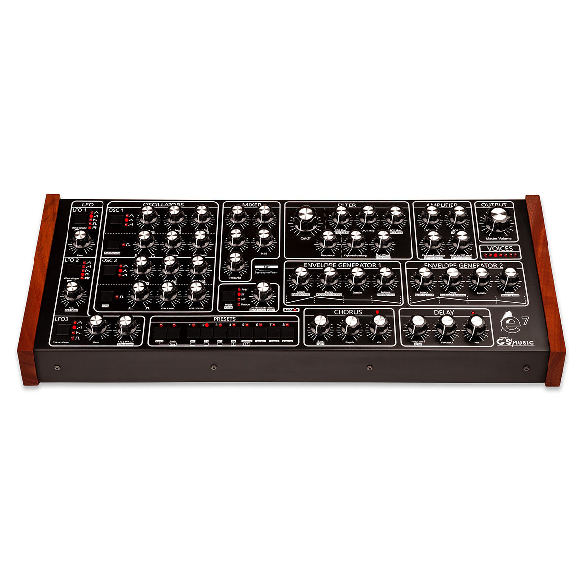 e7 Analog Polyphonic Synthesizer (Black/Red)
