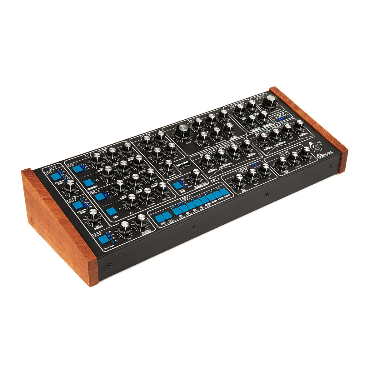 e7 Analog Polyphonic Synthesizer (Black/Blue)