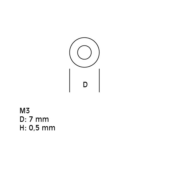 Translucent M3 Nylon Washers for Eurorack Screws (Set of 50)