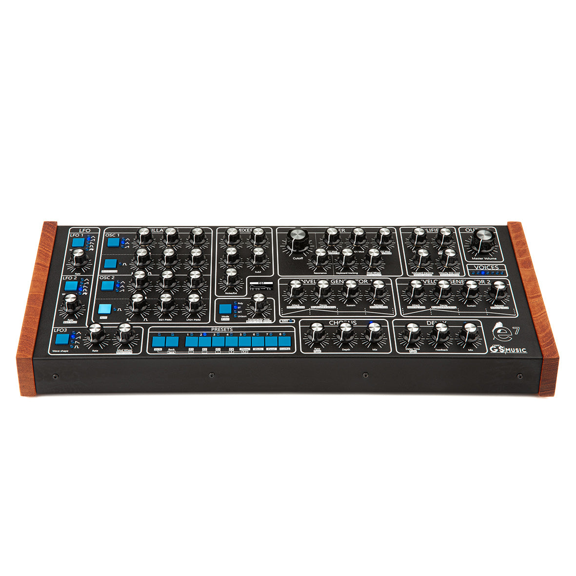 e7 Analog Polyphonic Synthesizer (Black/Blue)