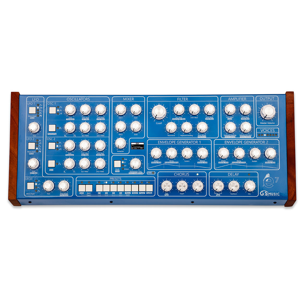 e7 Analog Polyphonic Synthesizer (Blue)