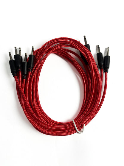 BRAIDED Patch cable jack mono 3.5mm for Eurorack and modular synthesizers. 80cm