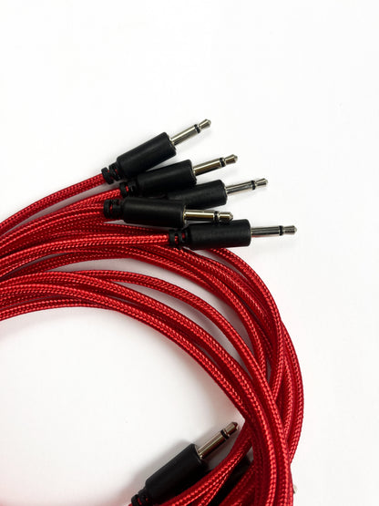 BRAIDED Patch cable jack mono 3.5mm for Eurorack and modular synthesizers. 80cm