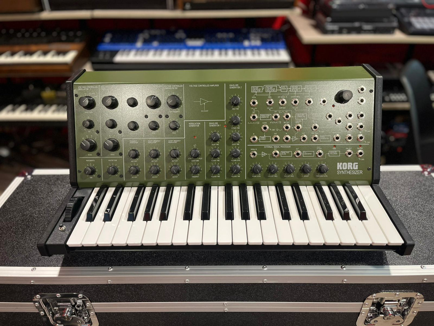 Korg MS-20 FS Green Panel Monophonic Analog Synthesizer + Dustcover