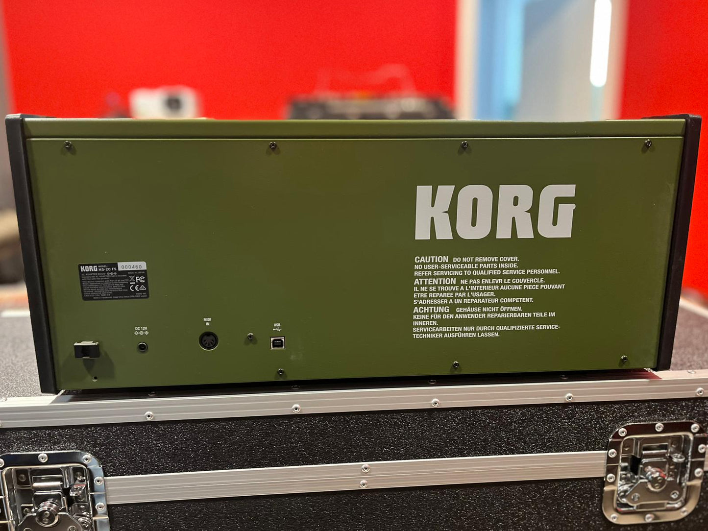 Korg MS-20 FS Green Panel Monophonic Analog Synthesizer + Dustcover